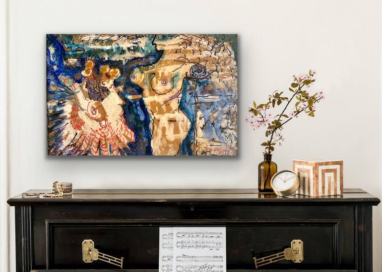Original Impressionism Classical mythology Painting by Todd Monaghan