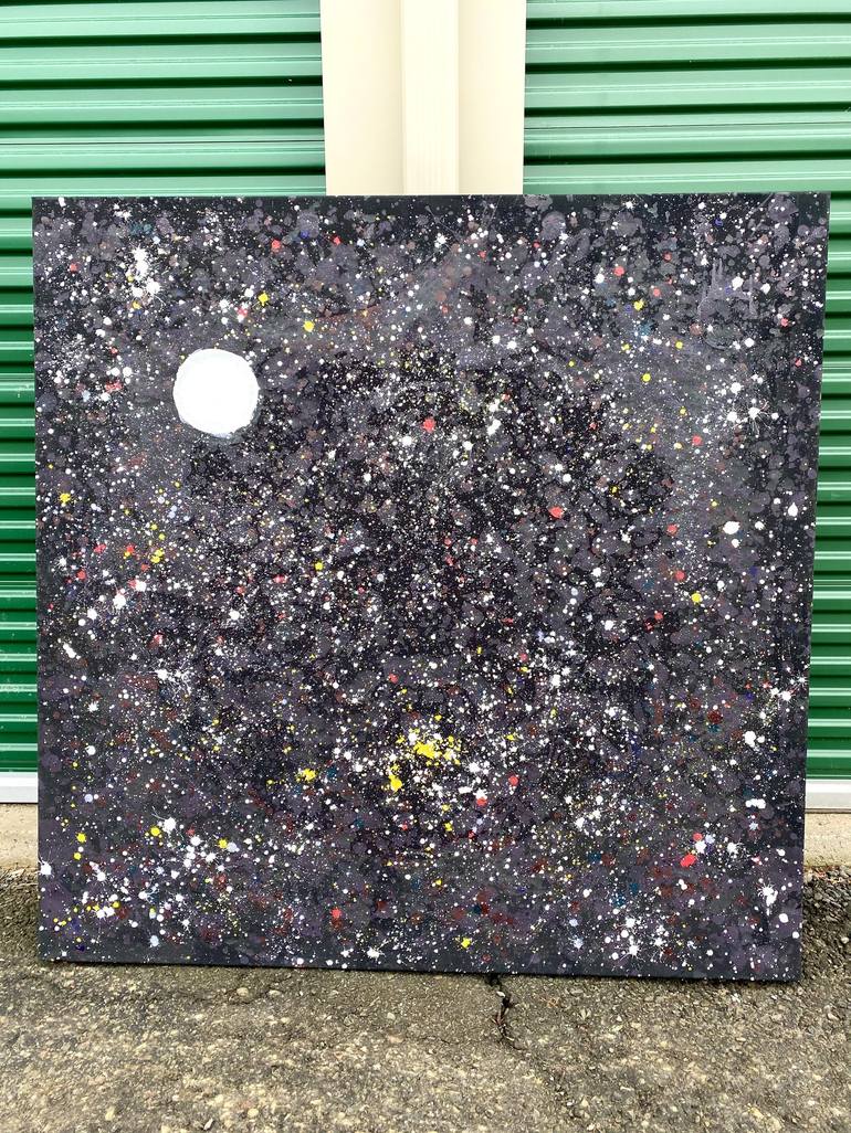 Original Abstract Expressionism Outer Space Painting by Todd Monaghan