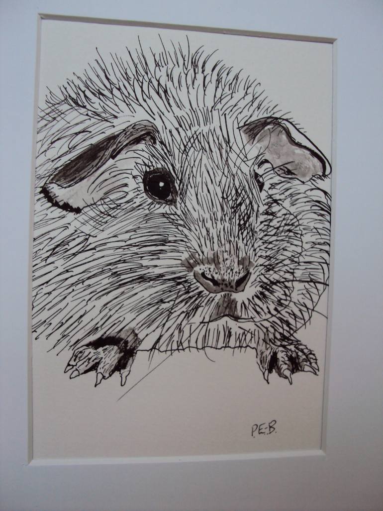 Guinea pig Painting by Penny Ewles-Bergeron Saatchi Art Austria
