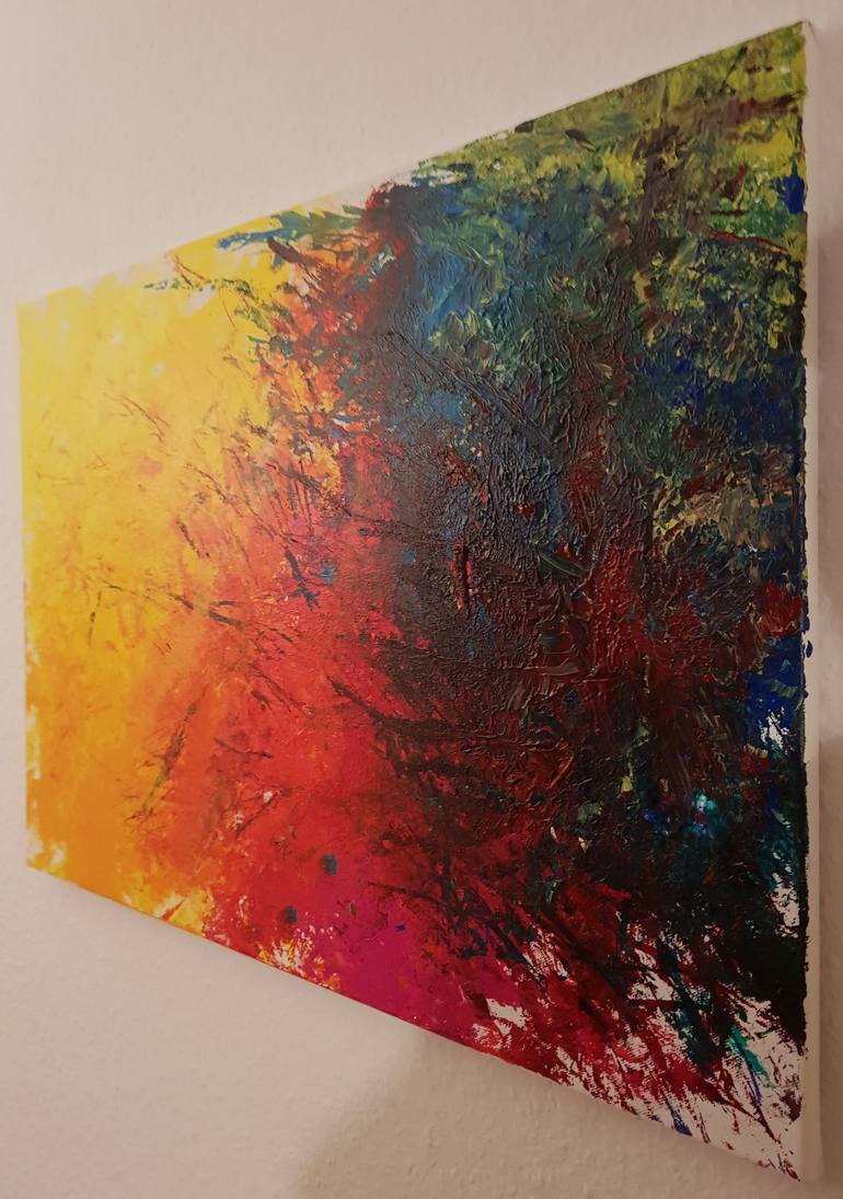 Original Abstract Expressionism Abstract Painting by D A M I A N