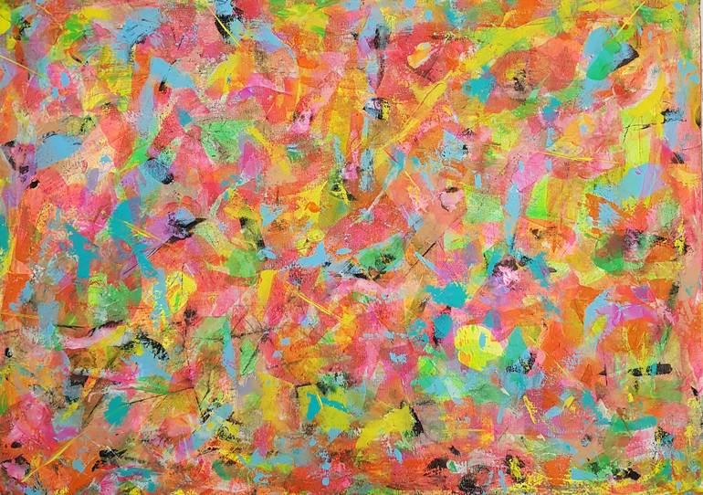 Original Abstract Expressionism Abstract Painting by D A M I A N