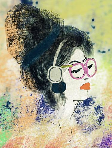 Original Contemporary Abstract Digital by Srjana Art