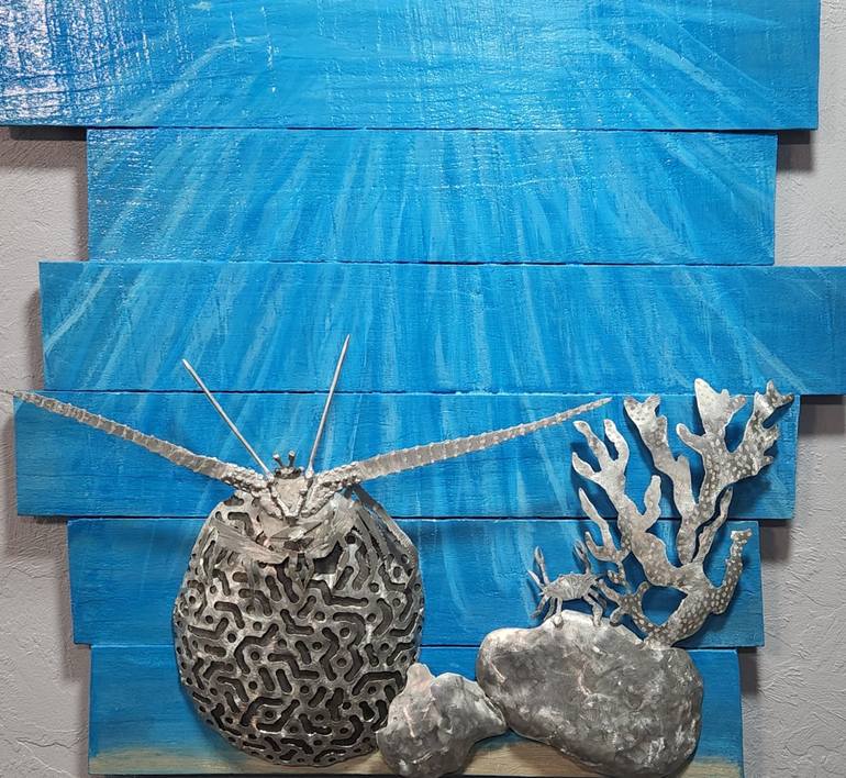 Original Contemporary Seascape Sculpture by Jason Heller
