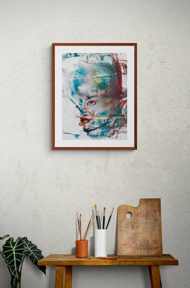 Original Abstract Women Painting by Katerina Anchugova