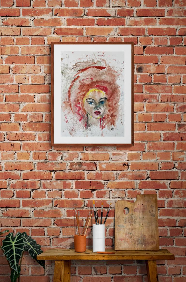 Original Abstract Women Painting by Katerina Anchugova