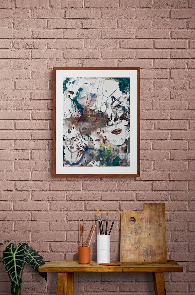 Original Abstract People Painting by Katerina Anchugova