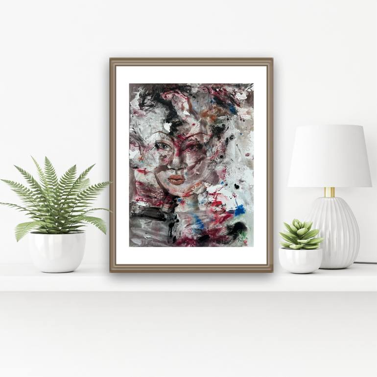 Original Abstract Women Painting by Katerina Anchugova
