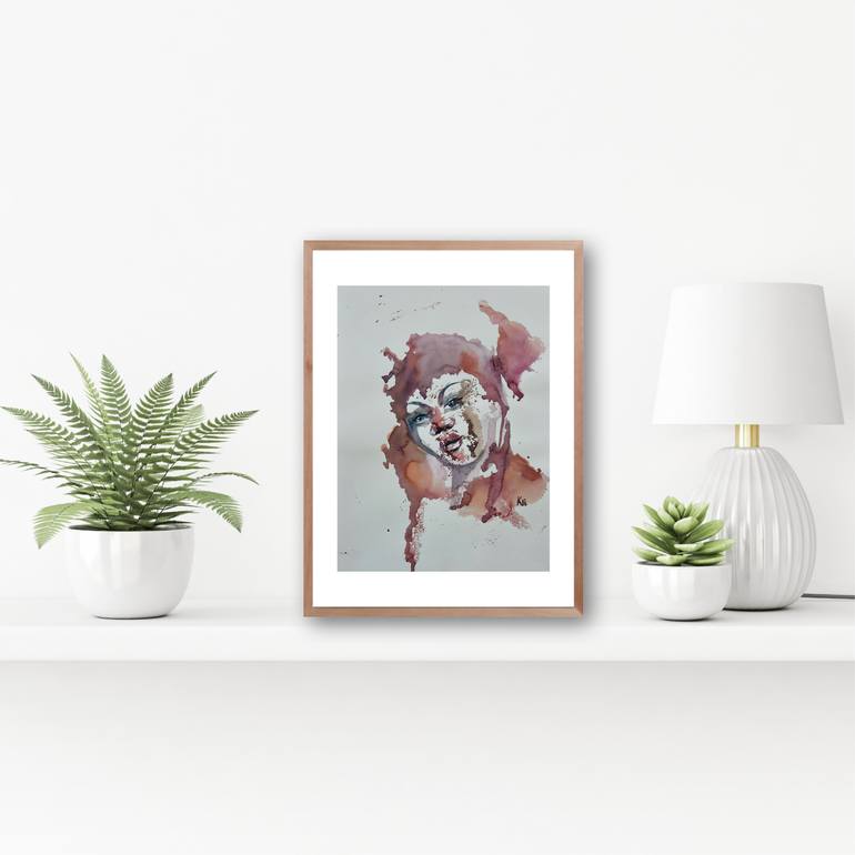 Original Abstract Expressionism Women Painting by Katerina Anchugova