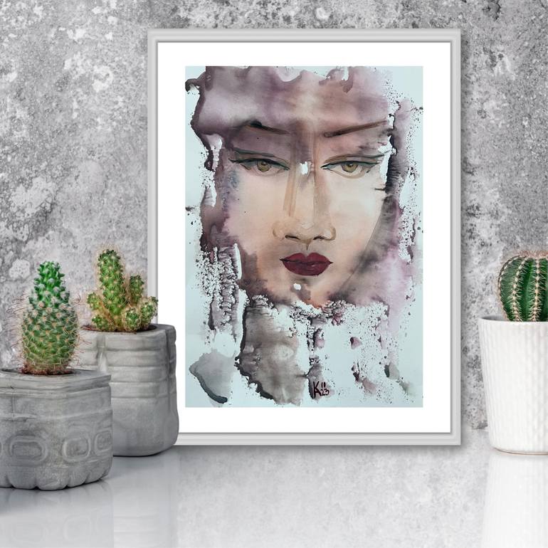 Original Abstract Women Painting by Katerina Anchugova