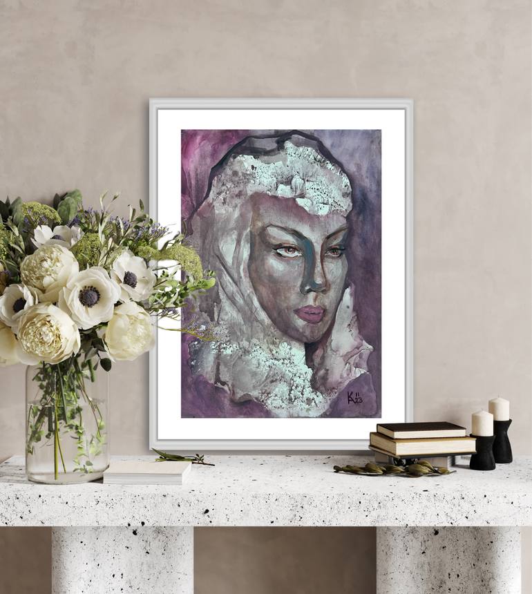 Original Abstract Women Painting by Katerina Anchugova