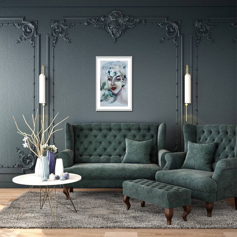 Original Abstract Women Painting by Katerina Anchugova