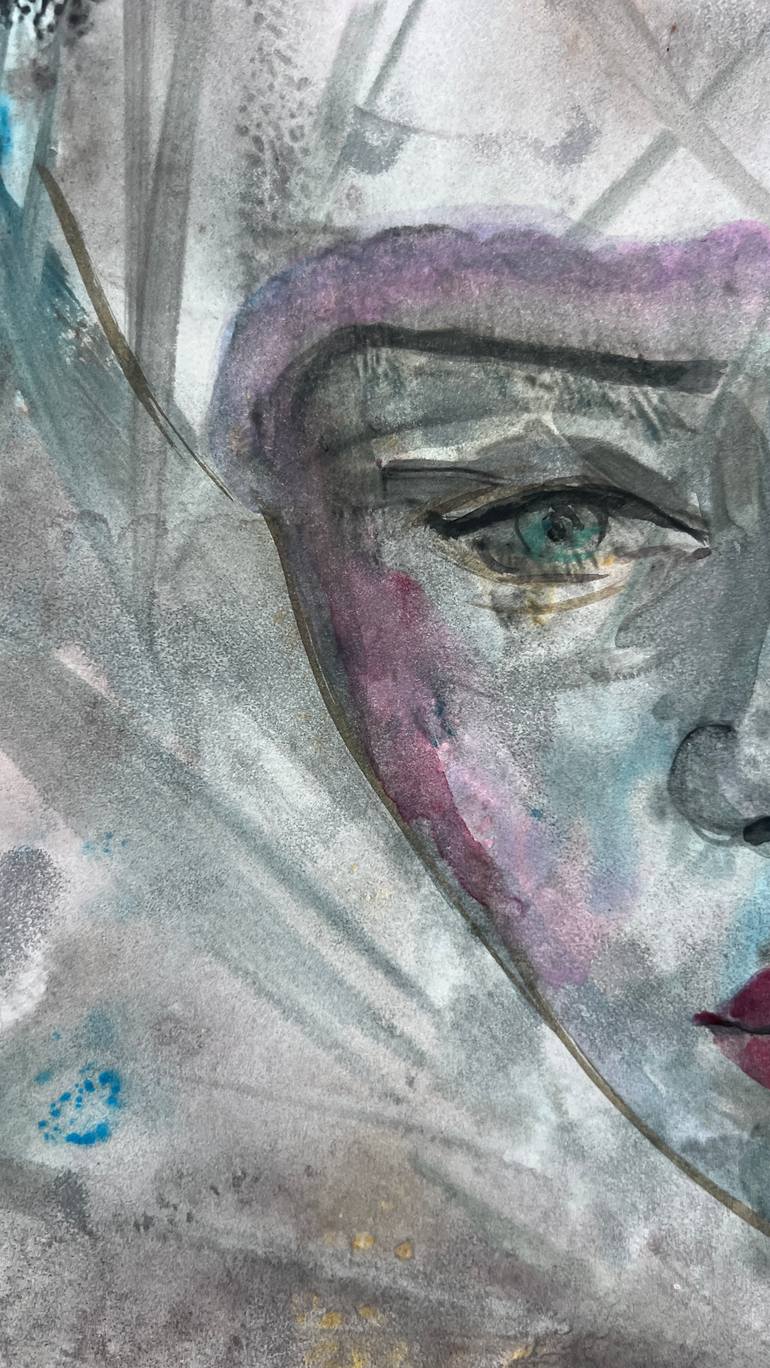 Original Abstract Expressionism Women Painting by Katerina Anchugova
