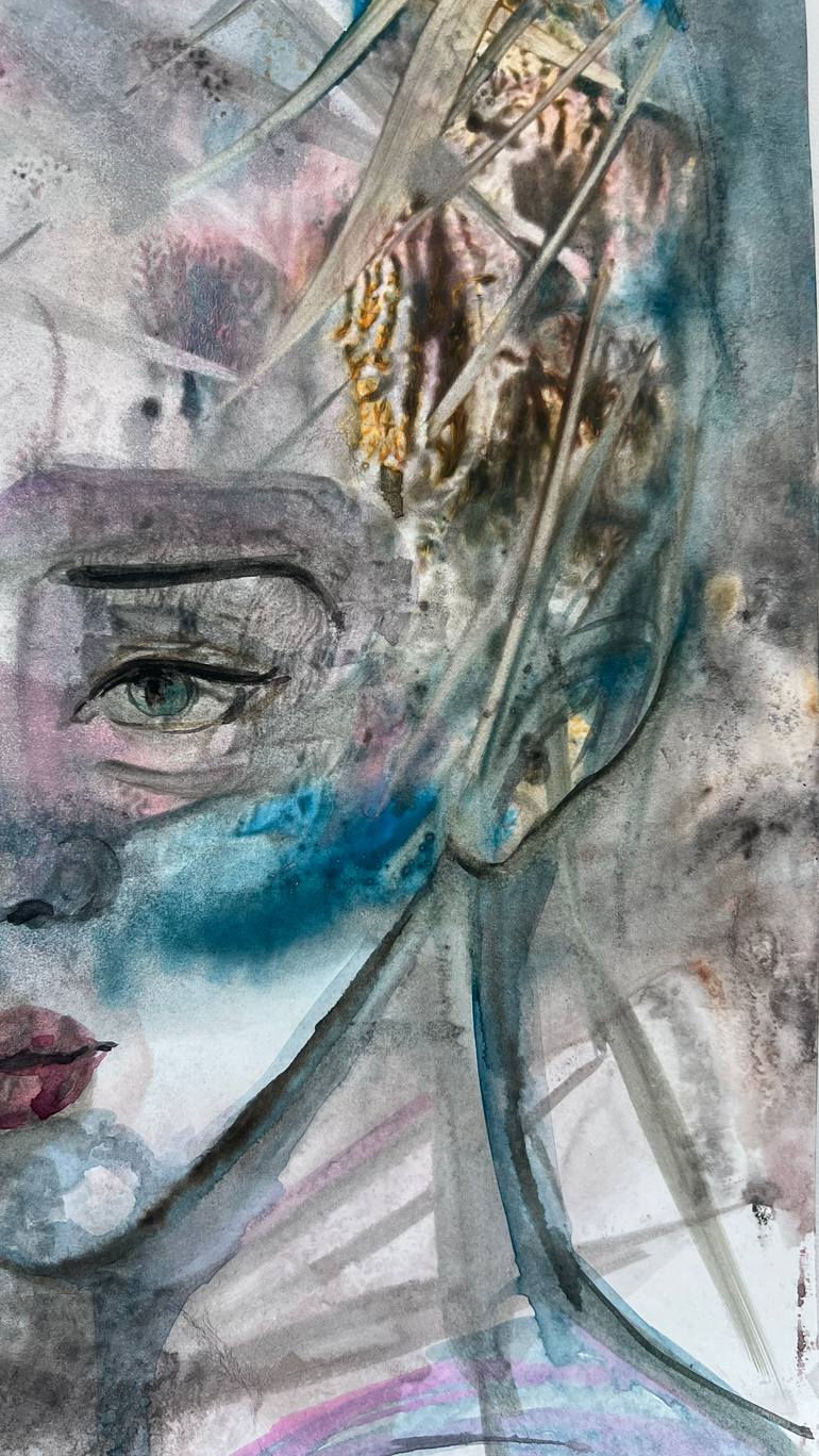 Original Abstract Expressionism Women Painting by Katerina Anchugova