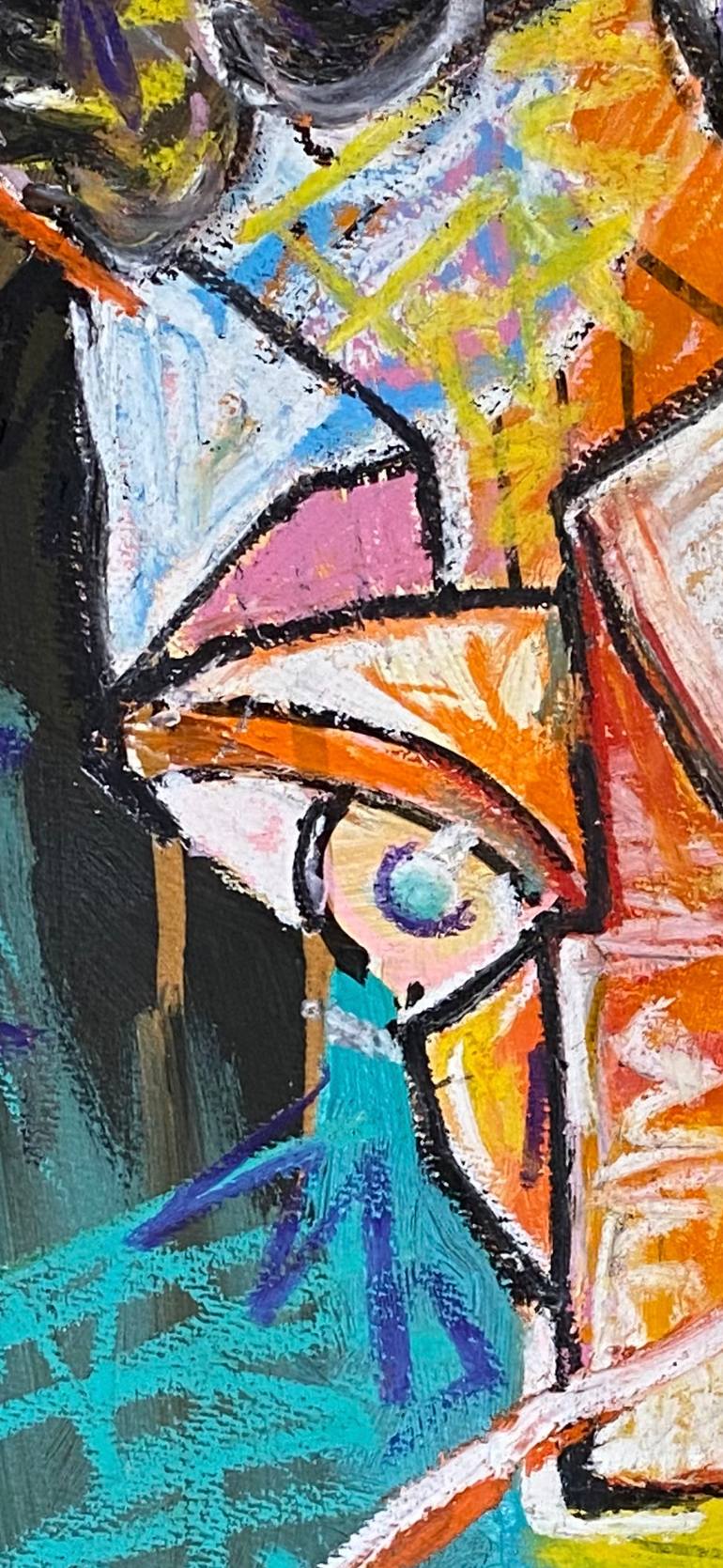 Original Abstract Men Drawing by Sai Ka