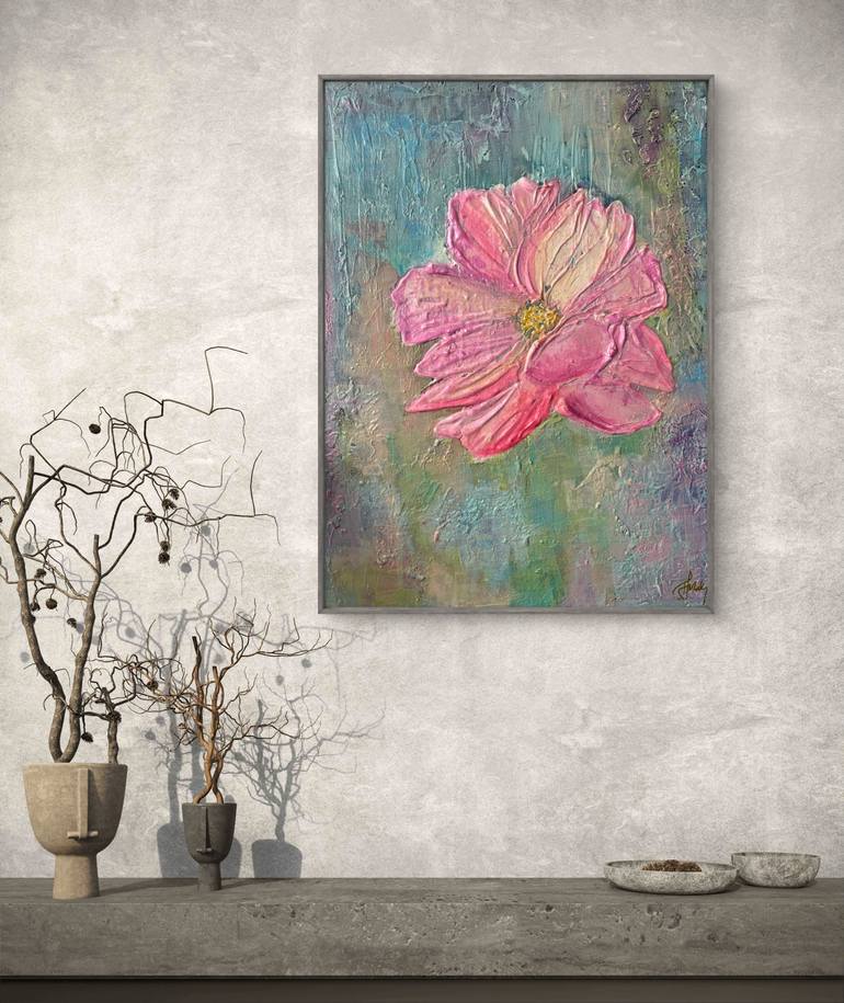 Original Abstract Floral Painting by Esty O