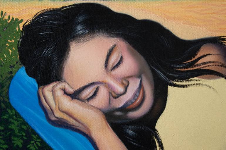 Original Figurative Women Painting by Alfons Montes De Oca