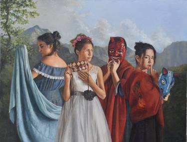 Original Classicism People Paintings by Paul Calderon