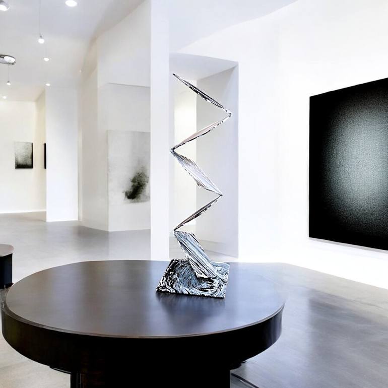 Original Black & White Abstract Sculpture by Nicholas Turner