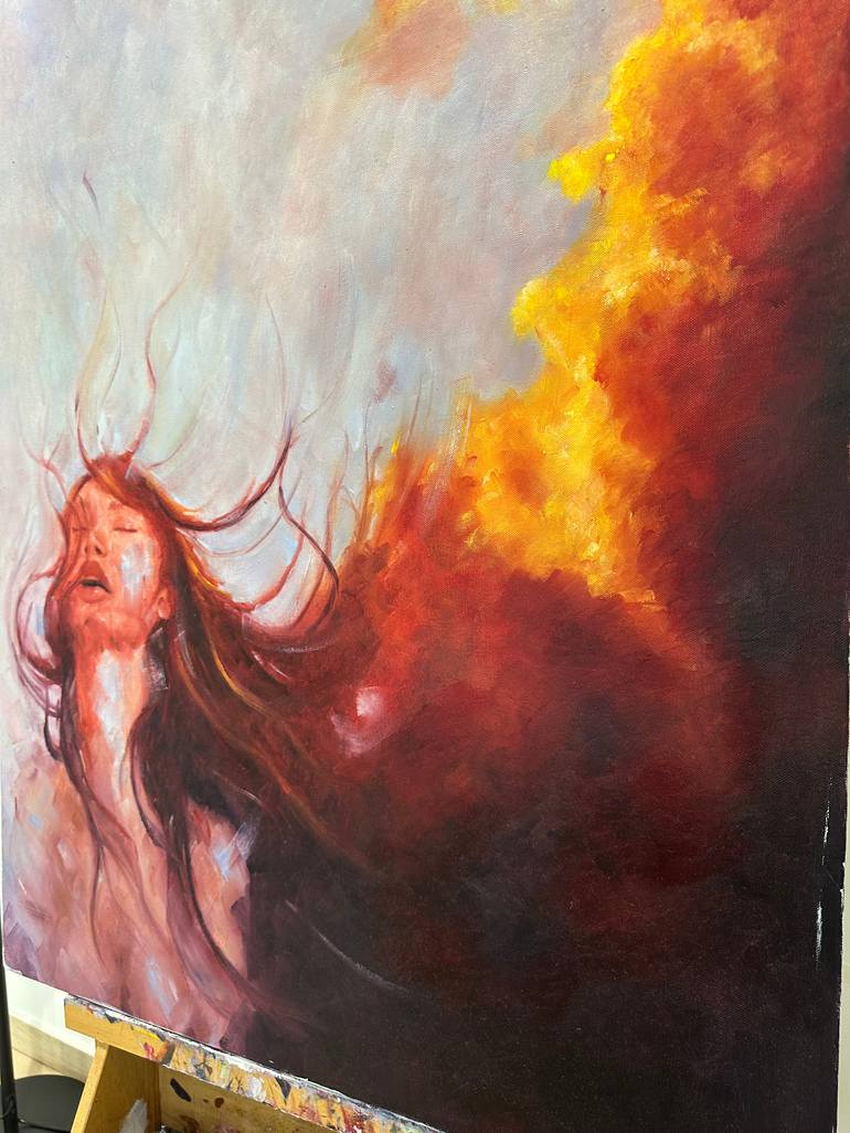 Original Expressionism Women Painting by Anastasiia Lishchuk