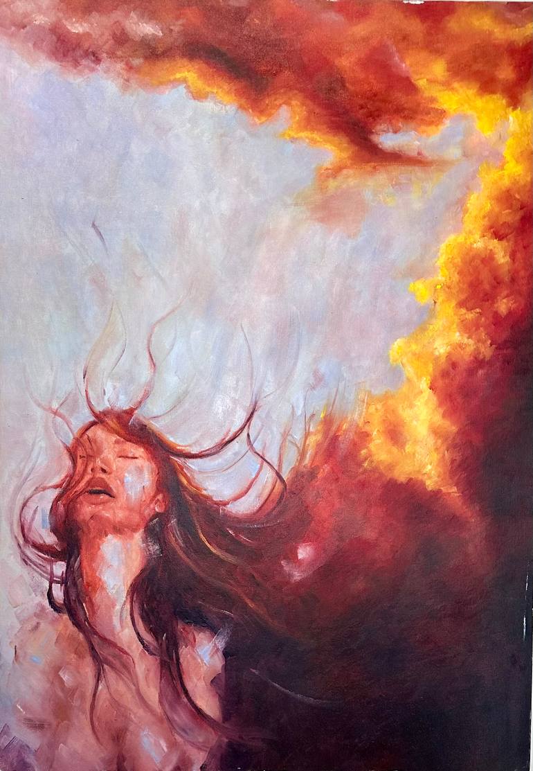 Original Expressionism Women Painting by Anastasiia Lishchuk