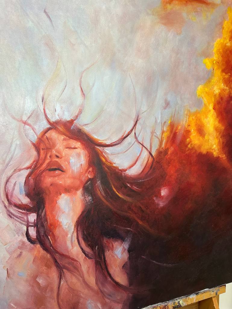 Original Expressionism Women Painting by Anastasiia Lishchuk