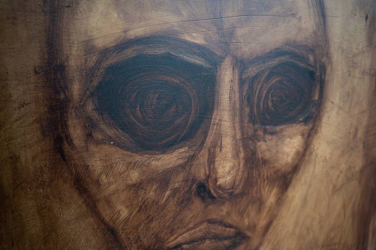 Original Surrealism Abstract Painting by Aleksander Rzaca-Lukasiak