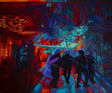 Original Surrealism Science/Technology Painting by Jagoda Malinowska