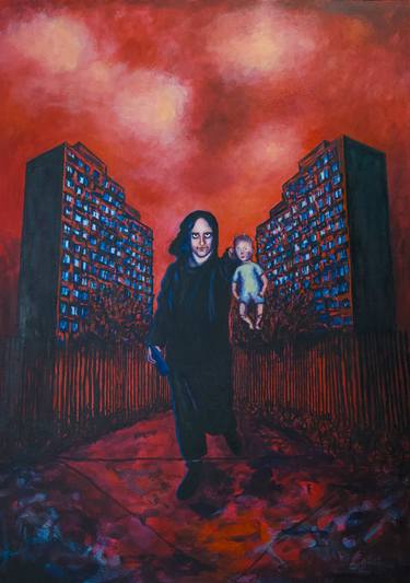 Original Street Art Cities Painting by Jagoda Malinowska