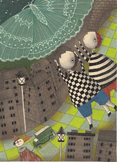 Saatchi Art Artist Judith Clay; Drawings, “Night flight (1)” #art