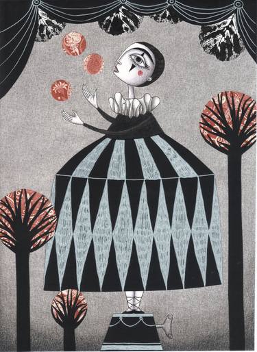 Saatchi Art Artist Judith Clay; Collage, “The Juggler's Hour” #art