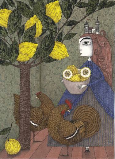 Saatchi Art Artist Judith Clay; Drawings, “The Lemon Picker” #art