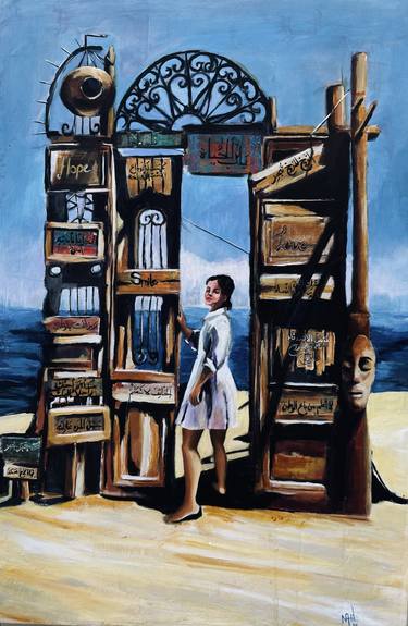 Original Expressionism Architecture Mixed Media by Nahil Alsheikh