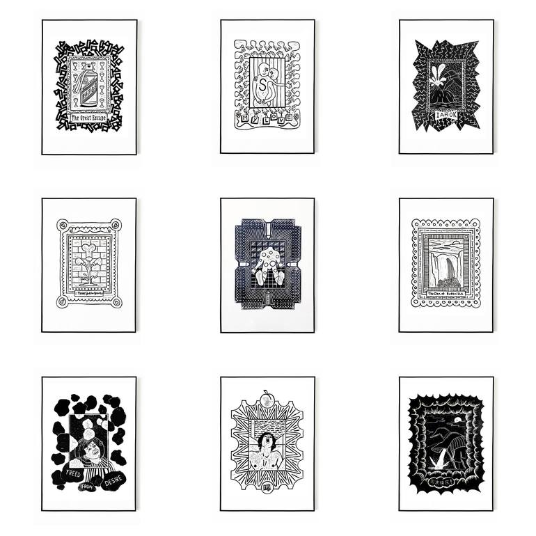 Original Black & White Erotic Printmaking by Rick Fraterman