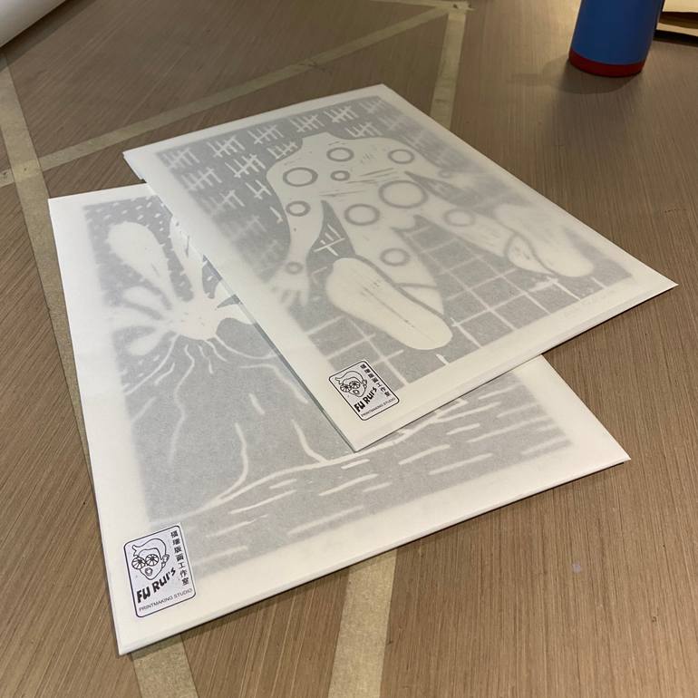 Original Black & White Body Printmaking by Rick Fraterman