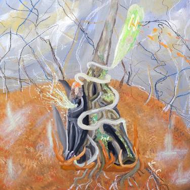 Original Surrealism Fantasy Painting by Corina Luca