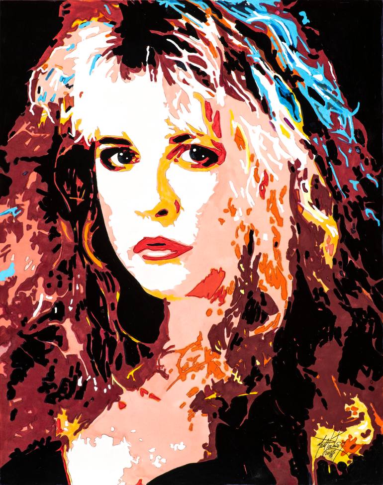 Original Famous Drawing by Neal Portnoy  Illustration Art on Paper  Stevie Nicks