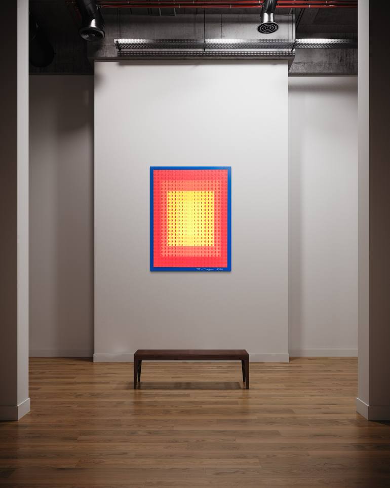 Original Geometric Abstract Painting by René Mayer