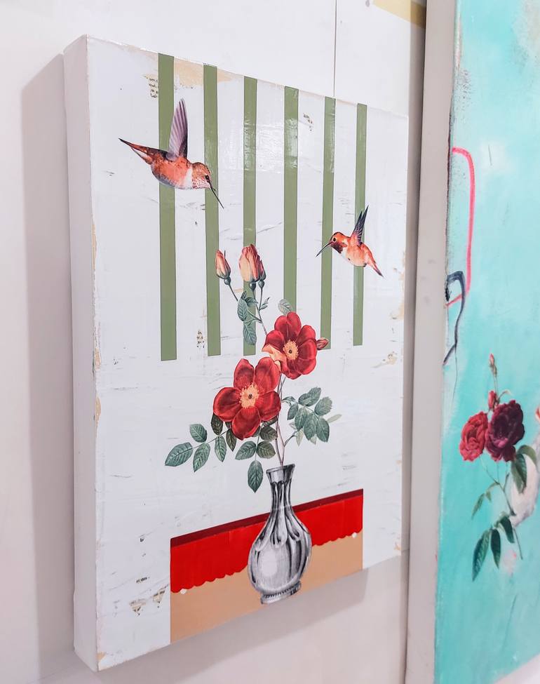 Original Abstract Expressionism Nature Mixed Media by Maryline Lemaitre