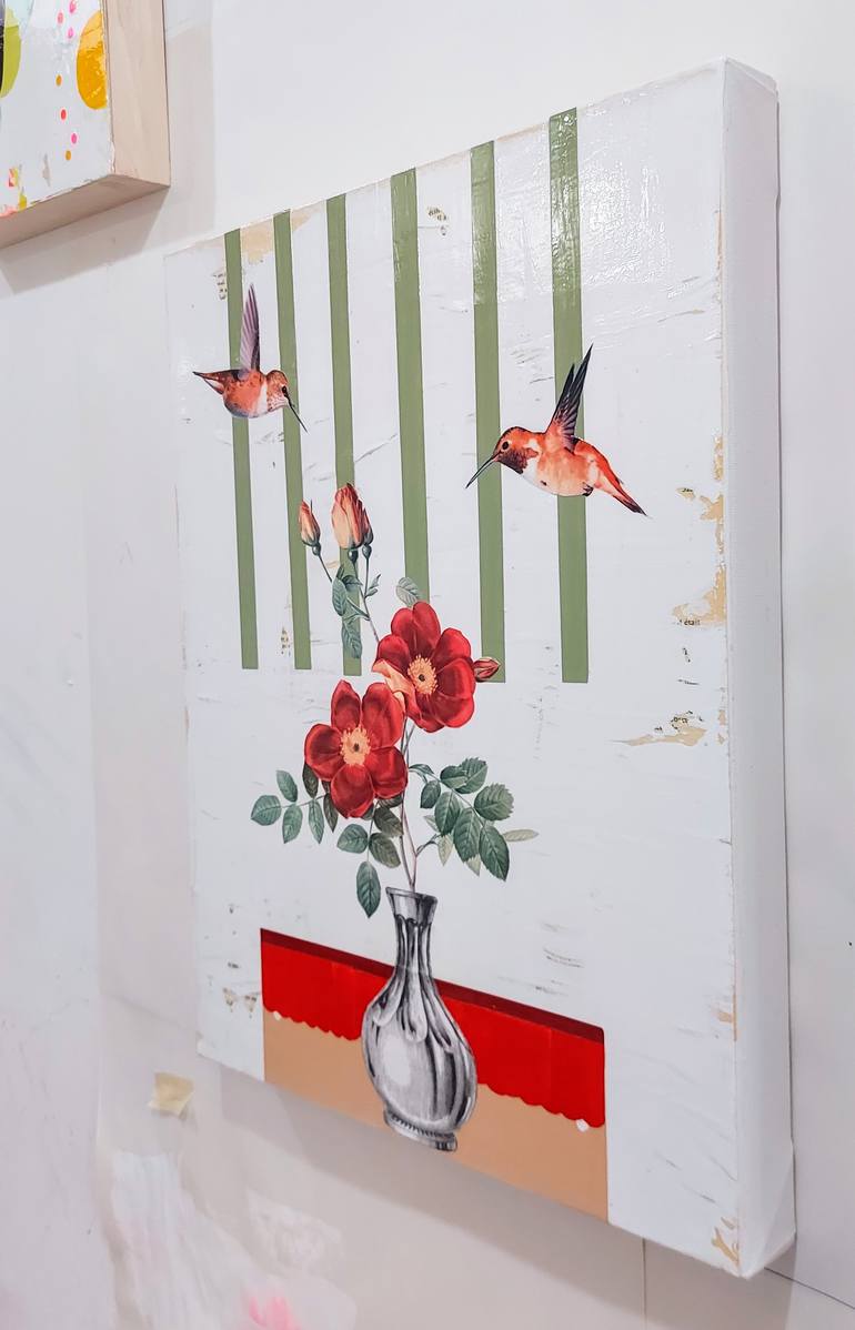 Original Abstract Expressionism Nature Mixed Media by Maryline Lemaitre