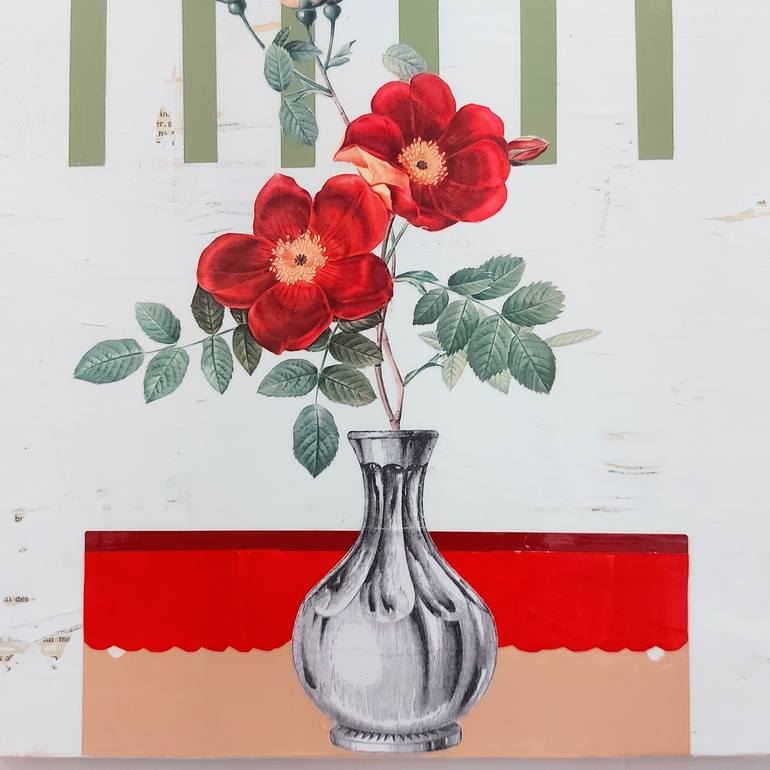 Original Abstract Expressionism Nature Mixed Media by Maryline Lemaitre