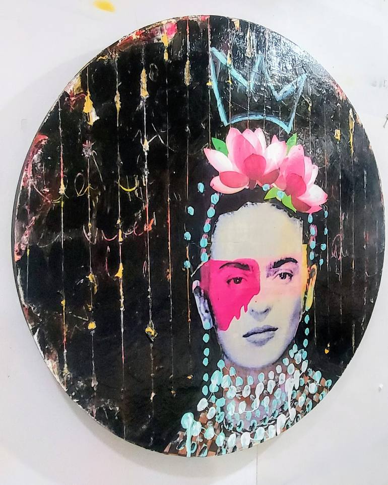 Original Abstract Expressionism Women Mixed Media by Maryline Lemaitre