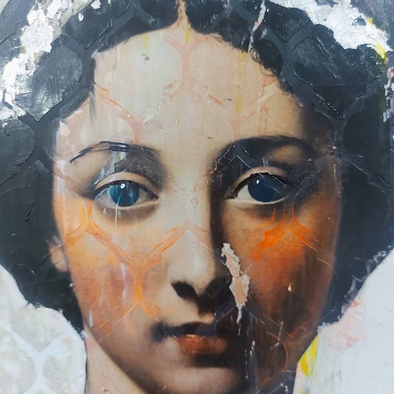 Original Abstract Expressionism Women Mixed Media by Maryline Lemaitre