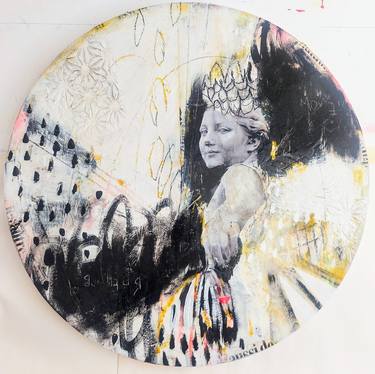 Original Abstract Expressionism Women Mixed Media by Maryline Lemaitre