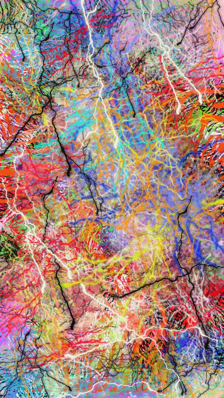 Print of Abstract Digital by Banu  Muazzez Arpalı