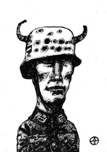 Original Black & White Classical Mythology Drawing by Dmytro Sytnikov