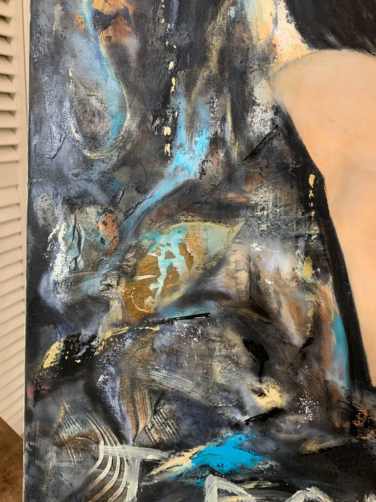 Original Realism Women Painting by Name  Is Not Important