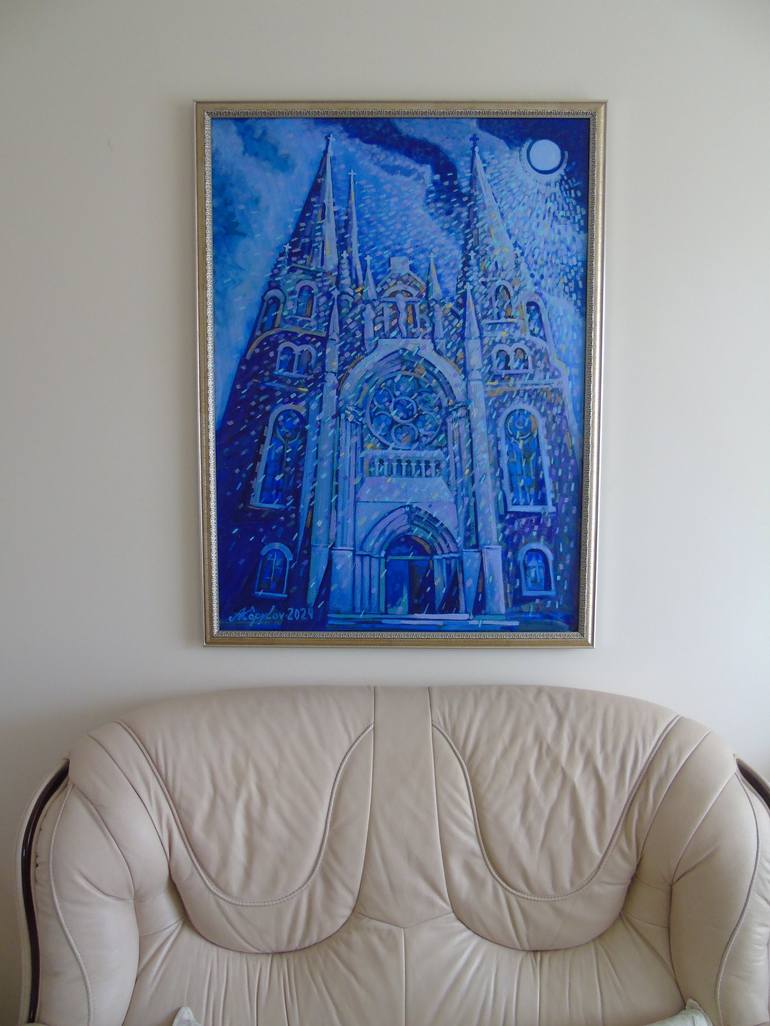 Original Art Deco Architecture Painting by Alex Kopylov