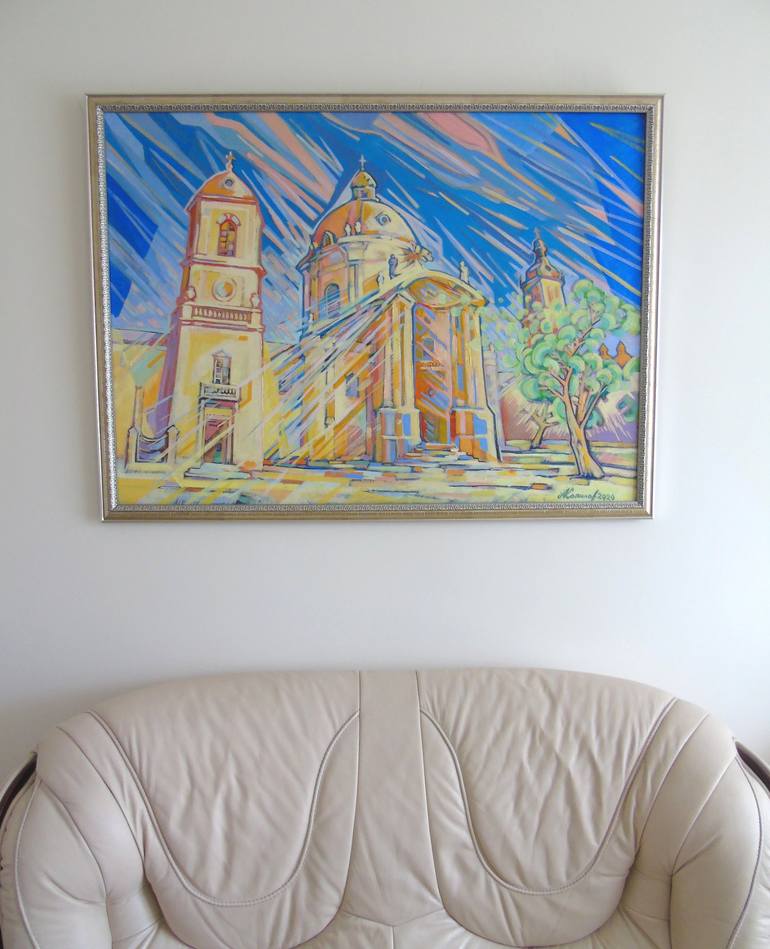 Original Art Deco Architecture Painting by Alex Kopylov