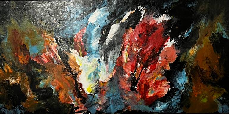 Original Abstract Painting by Irena R Malbasa | Abstract Art on Canvas | Light my Fire