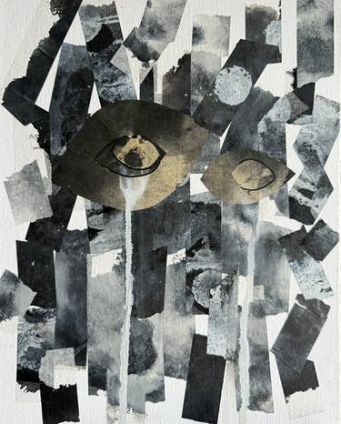 Original Abstract Expressionism Abstract Collage by Xenia Burn